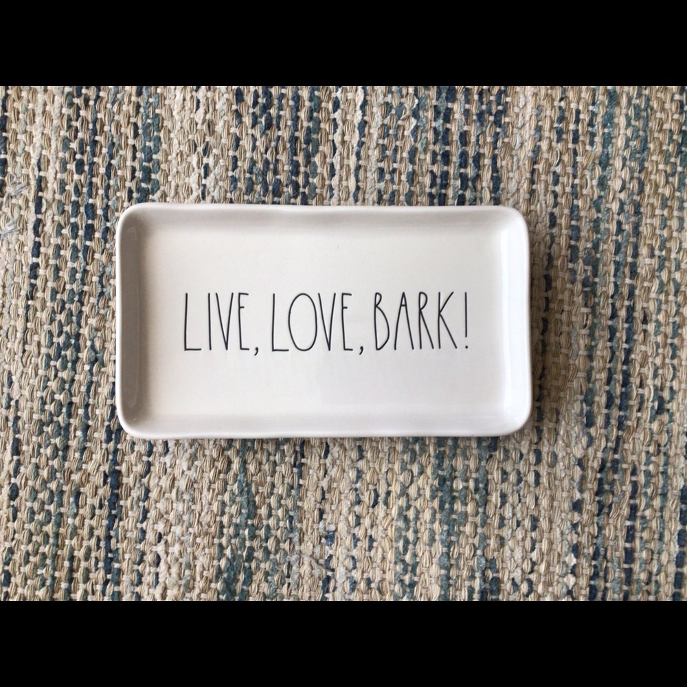 Rae Dunn LIVE, Love, Bark dish rectangle